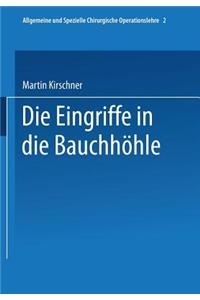 Spezieller Teil I: Die Eingriffe in Der Bauchhöhle