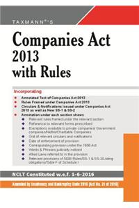 Companies Act 2013 With Rules (Paperback Pocket Edition)