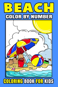 Beach Color By Number Coloring Book For Kids
