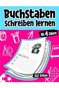 Buchstaben schreiben lernen ab 4 Jahren