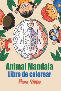 Animal mandala libro de colorear para niños