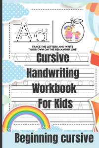 Cursive Handwriting Workbook For Kids