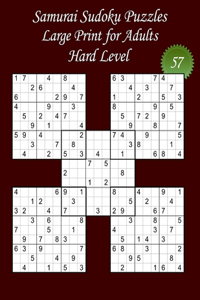 Samurai Sudoku Puzzles - Large Print for Adults - Hard Level - N°57