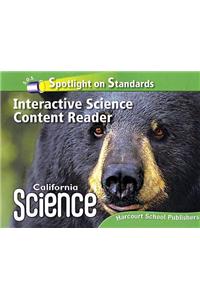 Harcourt School Publishers Science: Ntl/CA Blw-LV Sci Cntnt Rdr Coll K Sci