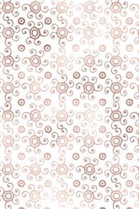Rose Gold and White Bohemian Composition Notebook - Small Ruled (Lined) Notebook (Softcover Journal / Notebook / Diary)