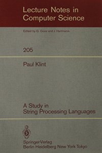 A Study in String Processing Languages