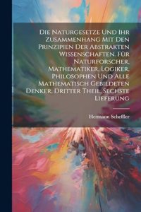 Naturgesetze und ihr Zusammenhang mit den Prinzipien der abstrakten Wissenschaften. Für Naturforscher, Mathematiker, Logiker, Philosophen und alle mathematisch Gebildeten Denker, Dritter Theil, Sechste Lieferung