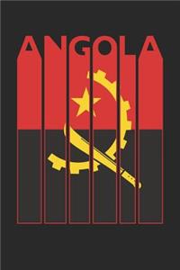 Vintage Angola Notebook - Retro Angola Planner - Angolan Flag Diary - Angola Travel Journal