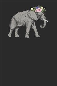 Elephant With Flowers