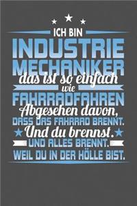 Ich Bin Industriemechaniker Das Ist So Einfach Wie Fahrradfahren. Abgesehen Davon, Dass Das Fahrrad brennt. Und Du Brennst. Und Alles Brennt. Weil Du In Der Hölle Bist.