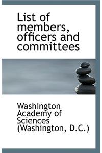 List of Members, Officers and Committees