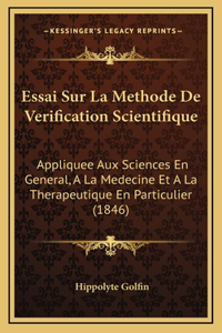 Essai Sur La Methode De Verification Scientifique