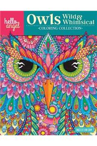 Hello Angel Owls Wild & Whimsical Coloring Collection