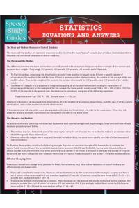 Statistics Equations And Answers (Speedy Study Guide)