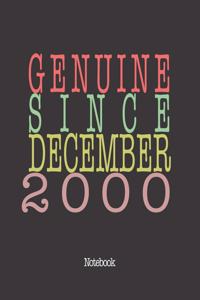 Genuine Since December 2000