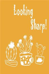Looking Sharp Yellow Notebook 120 Blank Lined Page (6 x 9)
