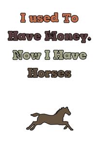 I used to have money, now I have horses