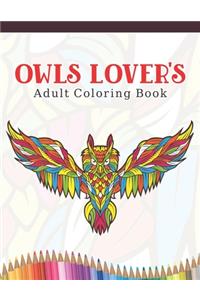 Owls Lover's Adult Coloring Book