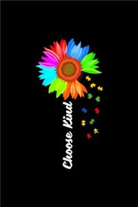 Choose Kind Flower Autism Awareness Asperger