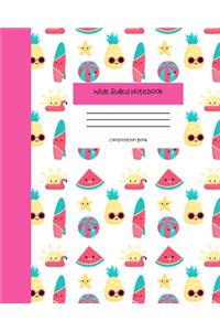 Wide Ruled Notebook Composition Book