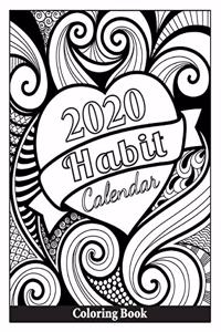 2020 Habit Calendar Coloring Book