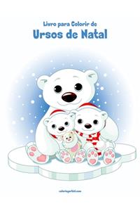 Livro para Colorir de Ursos de Natal