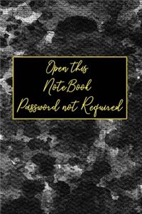Open this Notebook Password not required