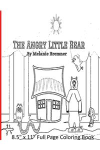 Angry Little Bear 8.5 x 11 Full Page Coloring Book
