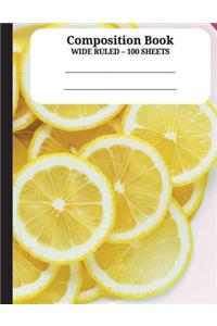 Composition Book Wide Ruled 100 Sheets