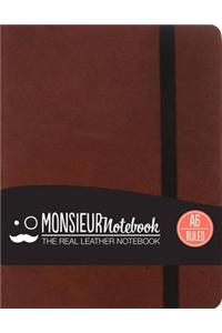 Monsieur Notebook Brown Leather Ruled Small