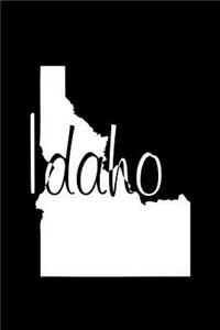 Idaho - Black Lined Notebook with Margins