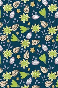 Journal Notebook Green Leafy Pattern