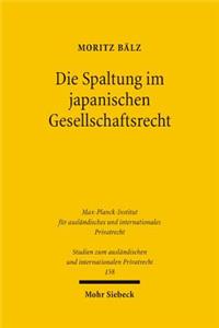 Die Spaltung im japanischen Gesellschaftsrecht