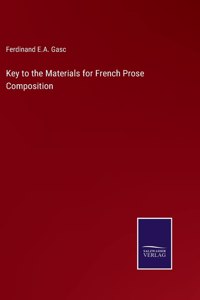 Key to the Materials for French Prose Composition