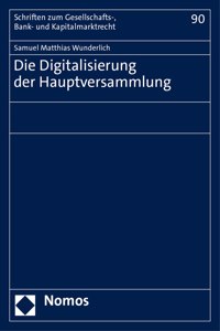 Die Digitalisierung Der Hauptversammlung