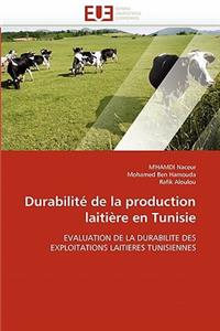Durabilité de la Production Laitière En Tunisie