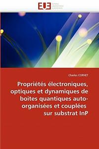Propriétés électroniques optiques dynamiques boites quantiques auto-organisées couplées substrat inp