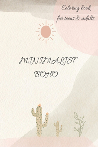 Minimalist Boho Coloring Book for Teens & Adults
