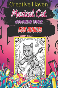 Creative Haven Musical Cat Coloring Book For Adults