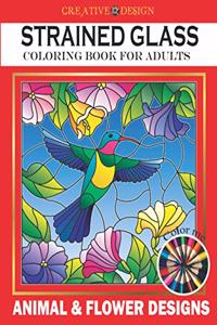 Creative Design Stained Glass Coloring Book for Adults