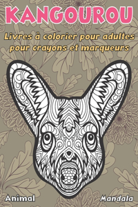 Livres à colorier pour adultes pour crayons et marqueurs - Mandala - Animal - Kangourou