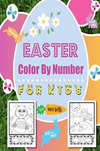 Easter Color By Number For Kids