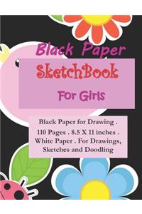 Black Paper SketchBook For Girls