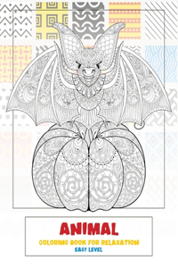 Coloring Book for Relaxation - Animal - Easy Level