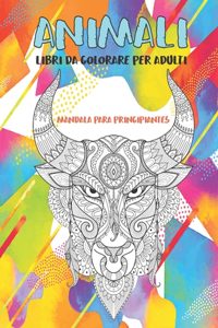 Libri da colorare per adulti - Mandala para principiantes - Animali
