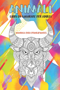 Libri da colorare per adulti - Mandala para principiantes - Animali