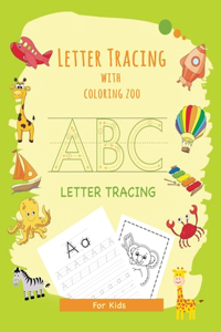 Letter Tracing with coloring zoo