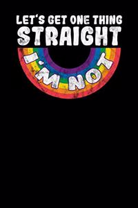 Let's get one Thing straight I'm not