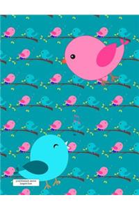 Lined Notebook Journal Songbird Duet