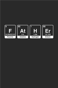 Father's Day Notebook - Father Announcement 'F At H Er' Father To Be Gift - Father's Day Journal - Father's Day Diary